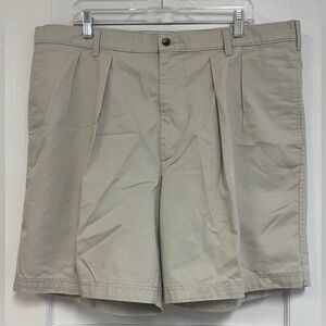 Savane Process 2000 Men's Shorts Short Khaki Size 42 (actual 40) Pleated Front